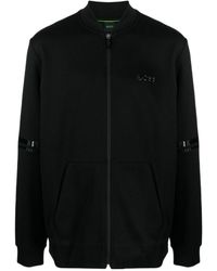 BOSS - Logo-Print Cotton Jacket - Lyst