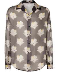 Fendi - Floral Printed Oversized Shirt - Lyst