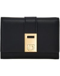 Ferragamo - Hug Compact Two-tone Wallet - Lyst