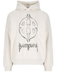 Balenciaga - Logo Printed Hoodie - Lyst