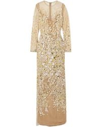 Elie Saab - Embroidered Sequin-Embellished Tulle Gown - Lyst