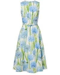 Oscar de la Renta - Floral Cotton-Blend Poplin Midi Dress - Lyst
