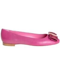 Ferragamo - Elinda Series Bow-Decorated Flat Shoes - Lyst