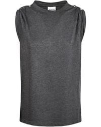 Isabel Marant - Isabel Marant Étoile Zelna Draped Crewneck T-Shirt - Lyst
