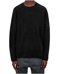 C.P. Company - Logo Crew Neck Knit Sweater - Lyst