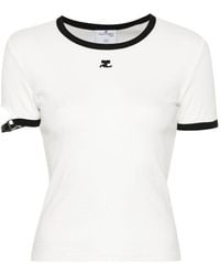 Courreges - Courrèges Buckle Contrast T-Shirt - Lyst