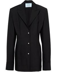 Prada - Long-Sleeved Single-Breasted Shirt Jacket - Lyst
