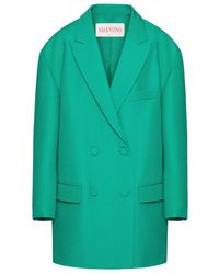 Valentino - Crepe Couture Long-Sleeved Blazer - Lyst