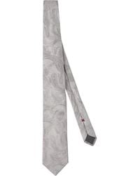 Brunello Cucinelli - Paisley Printed Pointed Tip Tie - Lyst