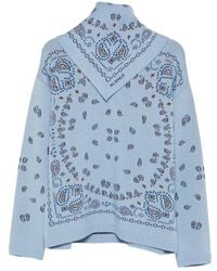 Alanui - Bandana-Jacquard High Neck Jumper - Lyst