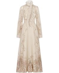 Dior - Long Dress With Removable Ruched Collar - Lyst