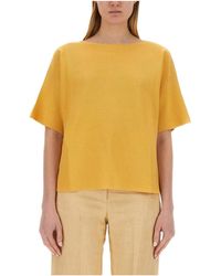 Fabiana Filippi - Beaded-Trim Wide-Neck Knitted Blouse - Lyst