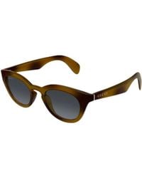 Gucci - Eyewear Oval Frame Sunglasses - Lyst