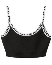 Versace - Pattern-Trim Crop Top - Lyst