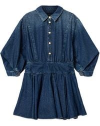 AllSaints - Arlo Denim Mini Dress - Lyst