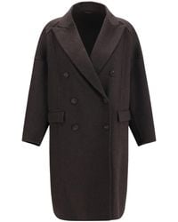 Brunello Cucinelli - Double-Breasted Cashmere Coat - Lyst