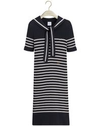 Dior - Iviera Marinière Straight Dress With Sailor Collar - Lyst