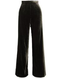 LeKasha - Velvet Wide-Leg Pants - Lyst