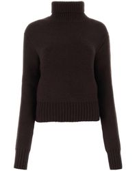 KHAITE - Jovie Turtleneck Cropped Jumper - Lyst