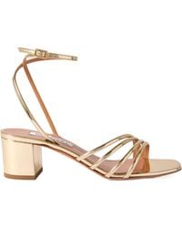 Aquazzura - Latour 50 Metallic Leather Sandals - Lyst