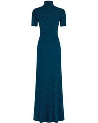 Rabanne - Rabanne Turtleneck Studded Embellishment Maxi Dress - Lyst