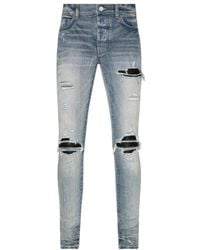 Amiri - Distressed-Finish Ripped Skinny Jeans - Lyst