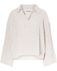 TOVE - Striped Seersucker Shirt - Lyst