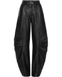 ROTATE BIRGER CHRISTENSEN - High-Waist Leather Pants - Lyst