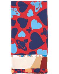 Vivienne Westwood - Hearts Orb Print Scarf - Lyst