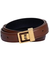 Saint Laurent - La 66 Thin Belt - Lyst