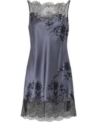 Carine Gilson - Lace-Embroidered Silk-Satin Mini Dress - Lyst