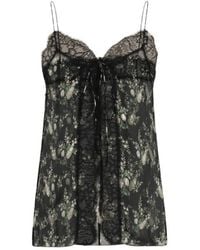 Dolce & Gabbana - Lace Panel Floral Top - Lyst