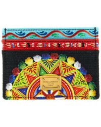 Dolce & Gabbana - Carretto Print Card Holder Wallet - Lyst