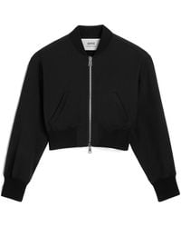 Ami Paris - Zip-Up Padded Bomber Jacket - Lyst
