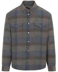 Etro - Check-Pattern Button-Up Shirt - Lyst