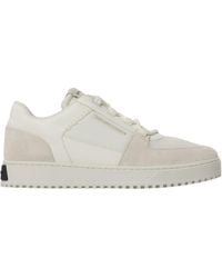 Emporio Armani - Round Toe Lace-Up Sneakers - Lyst