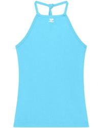 Courreges - Courrèges Contrast Tie-Back Tank Top - Lyst