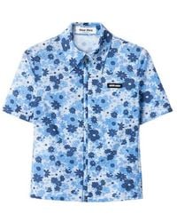 Miu Miu - Stretch Fabric Shirt - Lyst