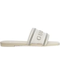 Gucci - Logo Lettering Slip-On Slides - Lyst