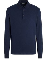 ZEGNA - Long-Sleeve Polo Shirt - Lyst