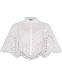 Charo Ruiz - Storm Scallop-Trim Eyelet Blouse - Lyst