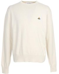 Vivienne Westwood - Orb Embroidered Crewneck Jumper - Lyst