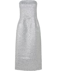 Emilia Wickstead - Metallic Cloqué Midi Dress - Lyst