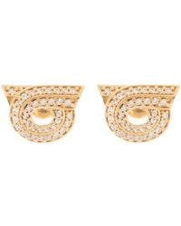 Ferragamo - Logo Earrings - Lyst