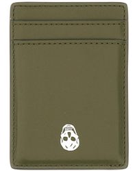 McQueen - Skull Printed Card Holder - Lyst