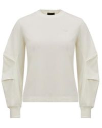 Moncler - Cotton Pleated Sleeve T-Shirt - Lyst