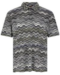 Missoni - Zig-Zag Jacquard Polo Shirt - Lyst
