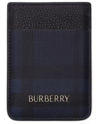 Burberry - Checked Logo Card Holder Wallet - Lyst