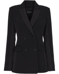 Patrizia Pepe - Color-Block Double-Breasted Crêpe Blazer - Lyst