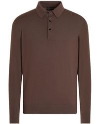 ZEGNA - Long-Sleeved Polo Shirt - Lyst